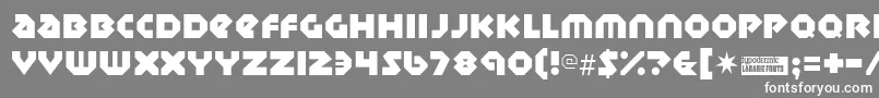 フォントSudburybasin – 灰色の背景に白い文字