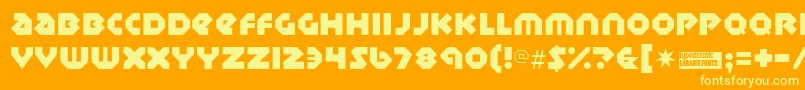 Sudburybasin Font – Yellow Fonts on Orange Background
