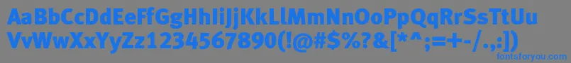 Metablacklfc-Schriftart – Blaue Schriften auf grauem Hintergrund