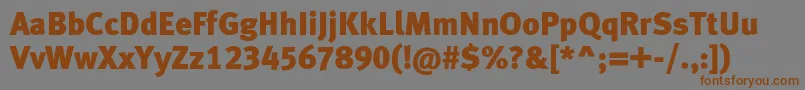 Metablacklfc-fontti – ruskeat fontit harmaalla taustalla