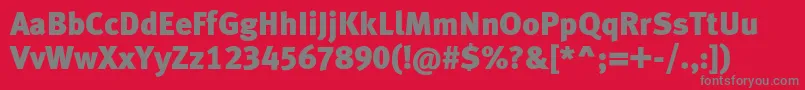 Weitere Informationen zur Metablacklfc-Schriftart Metablacklfc-Schriftart – Graue Schriften auf rotem Hintergrund