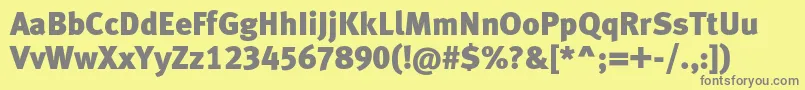 Metablacklfc Font – Gray Fonts on Yellow Background