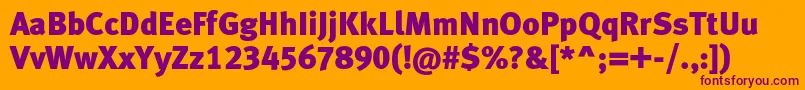Metablacklfc Font – Purple Fonts on Orange Background