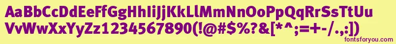 Metablacklfc Font – Purple Fonts on Yellow Background