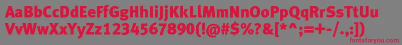 Metablacklfc Font – Red Fonts on Gray Background