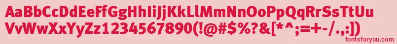 Metablacklfc Font – Red Fonts on Pink Background
