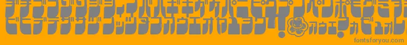 フォントFrigkatc – オレンジの背景に灰色の文字