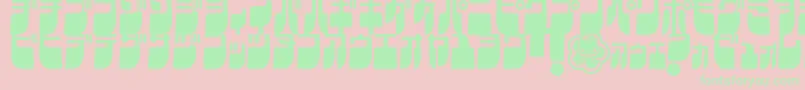 Frigkatc Font – Green Fonts on Pink Background