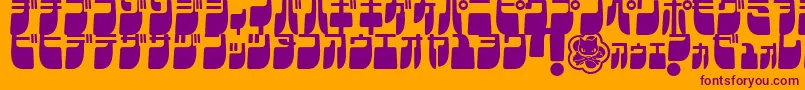 Frigkatc Font – Purple Fonts on Orange Background