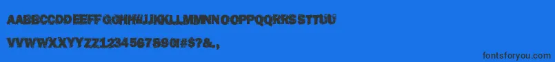 DestroyHumans Font – Black Fonts on Blue Background