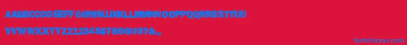 DestroyHumans Font – Blue Fonts on Red Background