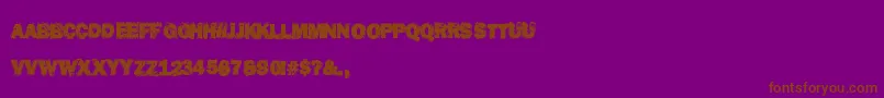 DestroyHumans Font – Brown Fonts on Purple Background