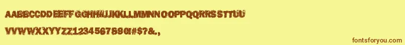 DestroyHumans Font – Brown Fonts on Yellow Background