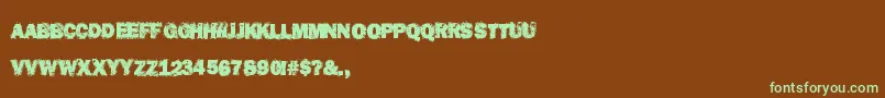 DestroyHumans Font – Green Fonts on Brown Background