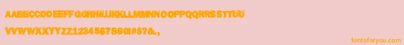 DestroyHumans Font – Orange Fonts on Pink Background