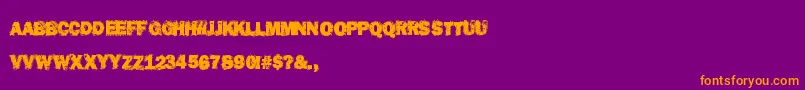 DestroyHumans Font – Orange Fonts on Purple Background