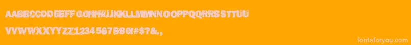 DestroyHumans Font – Pink Fonts on Orange Background