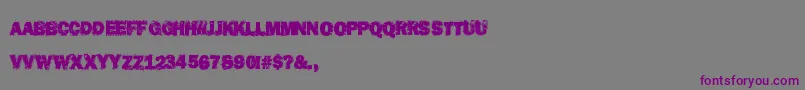 DestroyHumans-fontti – violetit fontit harmaalla taustalla