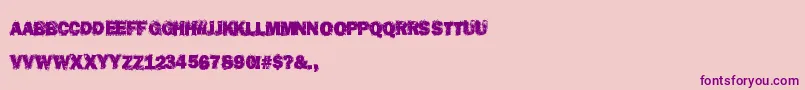 DestroyHumans Font – Purple Fonts on Pink Background