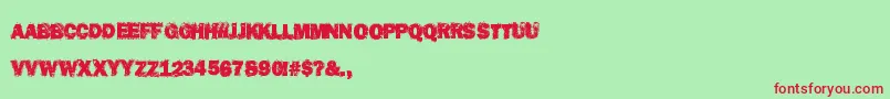 DestroyHumans Font – Red Fonts on Green Background