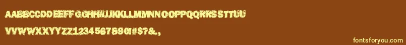 DestroyHumans Font – Yellow Fonts on Brown Background