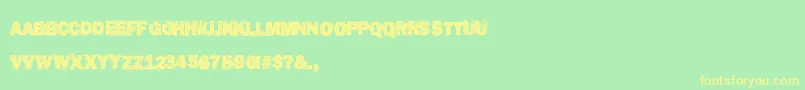 DestroyHumans Font – Yellow Fonts on Green Background