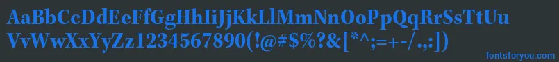 KeplerstdBoldscn Font – Blue Fonts on Black Background
