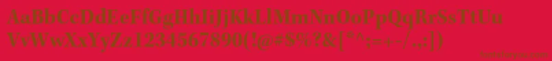 KeplerstdBoldscn Font – Brown Fonts on Red Background