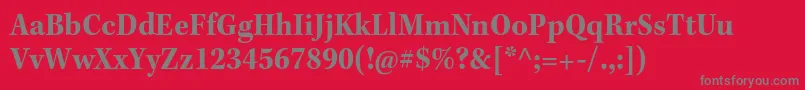 KeplerstdBoldscn Font – Gray Fonts on Red Background