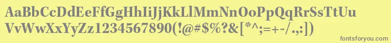 KeplerstdBoldscn Font – Gray Fonts on Yellow Background