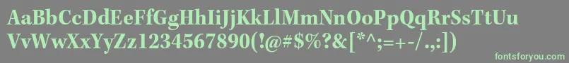 KeplerstdBoldscn Font – Green Fonts on Gray Background