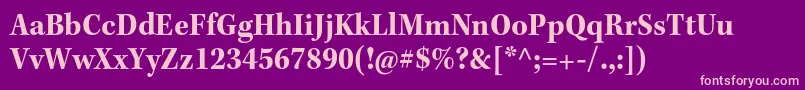 KeplerstdBoldscn Font – Pink Fonts on Purple Background