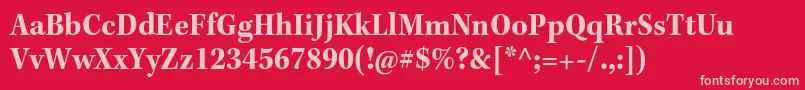 KeplerstdBoldscn Font – Pink Fonts on Red Background
