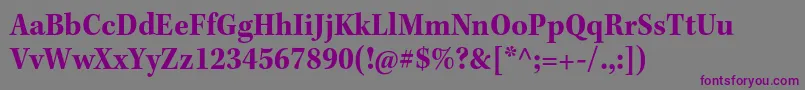 KeplerstdBoldscn Font – Purple Fonts on Gray Background