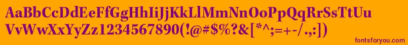 KeplerstdBoldscn Font – Purple Fonts on Orange Background