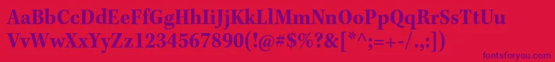 KeplerstdBoldscn Font – Purple Fonts on Red Background