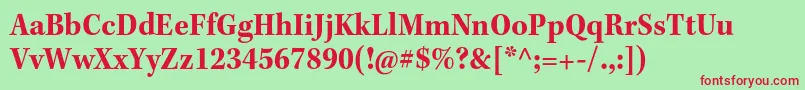KeplerstdBoldscn Font – Red Fonts on Green Background