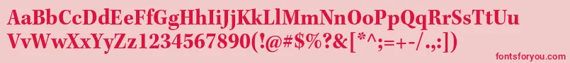 KeplerstdBoldscn Font – Red Fonts on Pink Background