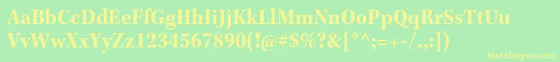 KeplerstdBoldscn Font – Yellow Fonts on Green Background