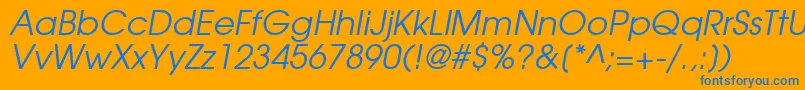 TexGyreAdventorItalic Font – Blue Fonts on Orange Background