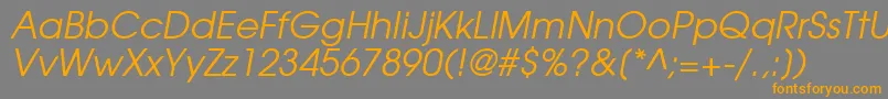 TexGyreAdventorItalic Font – Orange Fonts on Gray Background