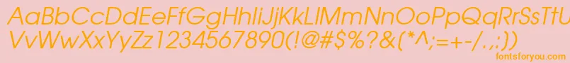 TexGyreAdventorItalic Font – Orange Fonts on Pink Background