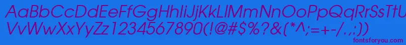 TexGyreAdventorItalic Font – Purple Fonts on Blue Background