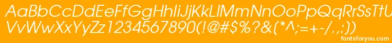 TexGyreAdventorItalic Font – White Fonts on Orange Background