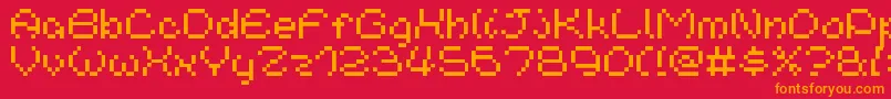 NineteenNinetySix Font – Orange Fonts on Red Background