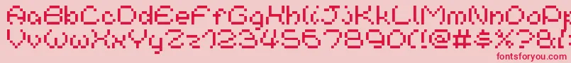 fuente NineteenNinetySix – Fuentes Rojas Sobre Fondo Rosa