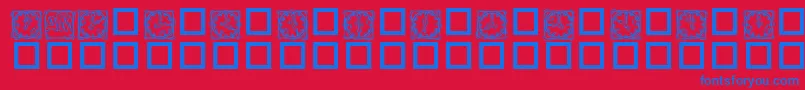 KrLotsaTimeDings Font – Blue Fonts on Red Background