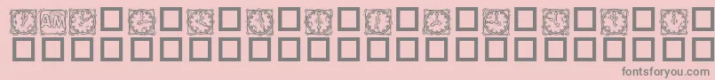 KrLotsaTimeDings Font – Gray Fonts on Pink Background