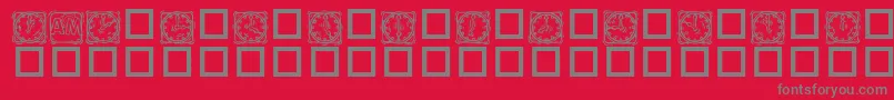 KrLotsaTimeDings Font – Gray Fonts on Red Background