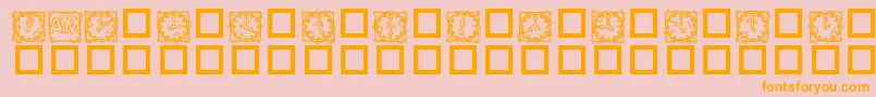 KrLotsaTimeDings Font – Orange Fonts on Pink Background